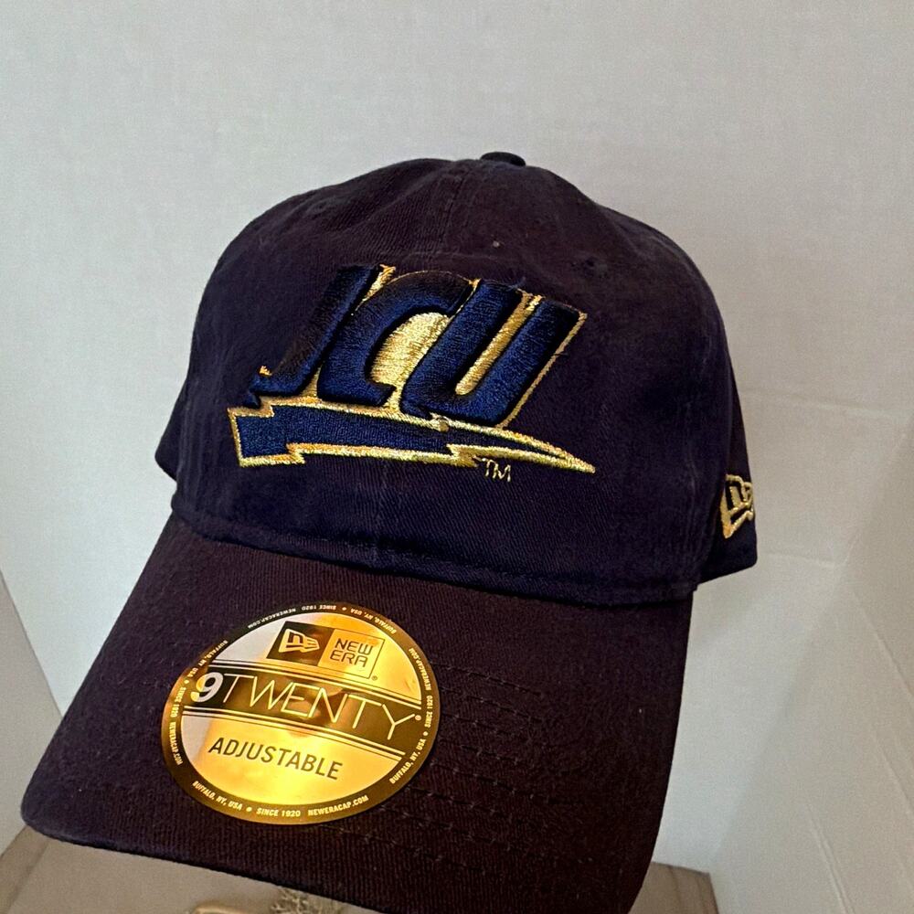 New Era James Madison Dukes 9TWENTY Adjustable Hat Navy Blue/Gold Licensed